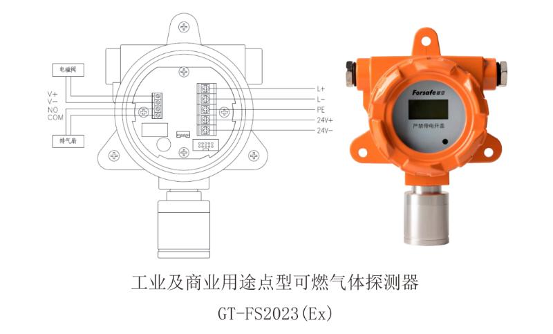 FS2023(Ex）工业及商业用途点型可燃气体江西探测器接线图